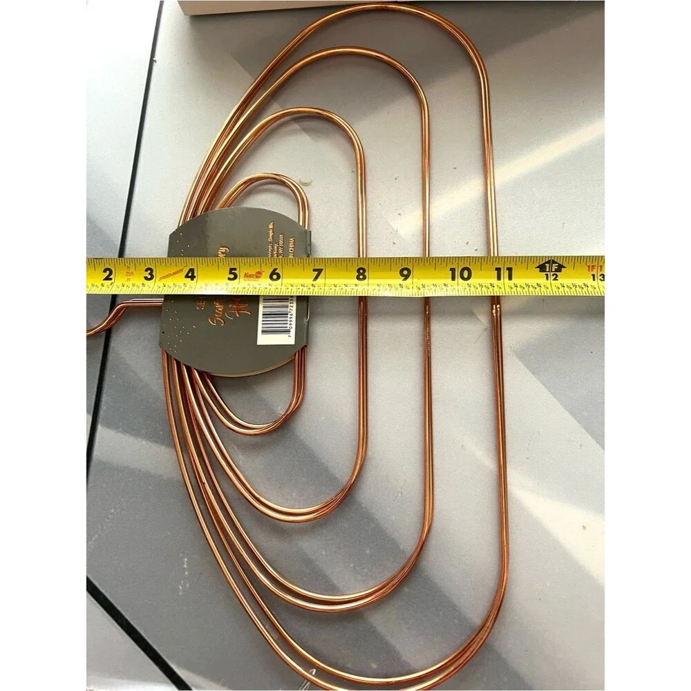 Set of 2 Metallic Copper Scarf & Accessory Hangers